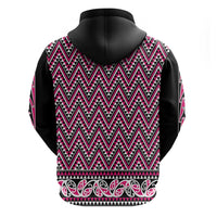 New Zealand Maori Niho Taniwha Zip Hoodie Mawhero Mangopare and Puhoro Pattern