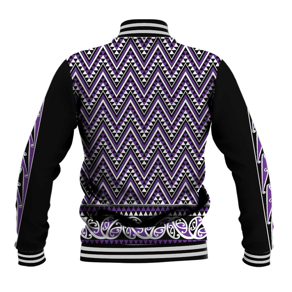 New Zealand Maori Niho Taniwha Baseball Jacket Waiporopo Mangopare and Puhoro Pattern LT9 - Polynesian Pride