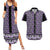 New Zealand Maori Niho Taniwha Couples Matching Summer Maxi Dress and Hawaiian Shirt Waiporopo Mangopare and Puhoro Pattern