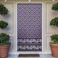 New Zealand Maori Niho Taniwha Door Cover Waiporopo Mangopare and Puhoro Pattern - Polynesian Pride