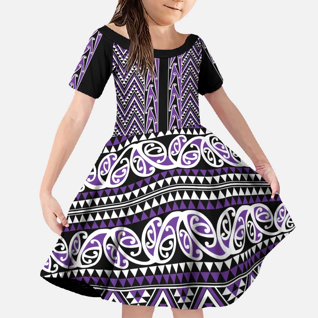 New Zealand Maori Niho Taniwha Family Matching Long Sleeve Bodycon Dress and Hawaiian Shirt Waiporopo Mangopare and Puhoro Pattern