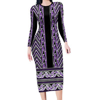 New Zealand Maori Niho Taniwha Family Matching Long Sleeve Bodycon Dress and Hawaiian Shirt Waiporopo Mangopare and Puhoro Pattern