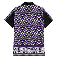 New Zealand Maori Niho Taniwha Family Matching Off The Shoulder Long Sleeve Dress and Hawaiian Shirt Waiporopo Mangopare and Puhoro Pattern