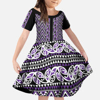New Zealand Maori Niho Taniwha Family Matching Tank Maxi Dress and Hawaiian Shirt Waiporopo Mangopare and Puhoro Pattern