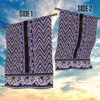 New Zealand Maori Niho Taniwha Garden Flag Waiporopo Mangopare and Puhoro Pattern