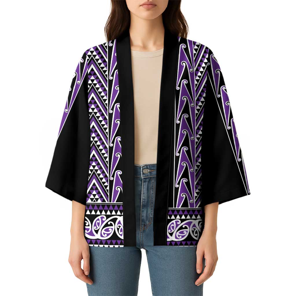 New Zealand Maori Niho Taniwha Kimono Waiporopo Mangopare and Puhoro Pattern - Polynesian Pride
