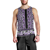 New Zealand Maori Niho Taniwha Men Tank Top Waiporopo Mangopare and Puhoro Pattern LT9 - Polynesian Pride