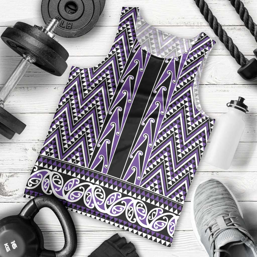 New Zealand Maori Niho Taniwha Men Tank Top Waiporopo Mangopare and Puhoro Pattern LT9 - Polynesian Pride
