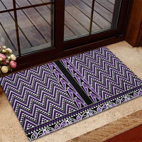 New Zealand Maori Niho Taniwha Rubber Doormat Waiporopo Mangopare and Puhoro Pattern LT9 - Polynesian Pride