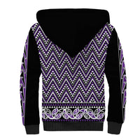 New Zealand Maori Niho Taniwha Sherpa Hoodie Waiporopo Mangopare and Puhoro Pattern LT9 - Polynesian Pride