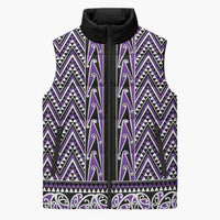 New Zealand Maori Niho Taniwha Sleeveless Puffer Jacket Waiporopo Mangopare and Puhoro Pattern - Polynesian Pride