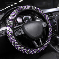 New Zealand Maori Niho Taniwha Steering Wheel Cover Waiporopo Mangopare and Puhoro Pattern