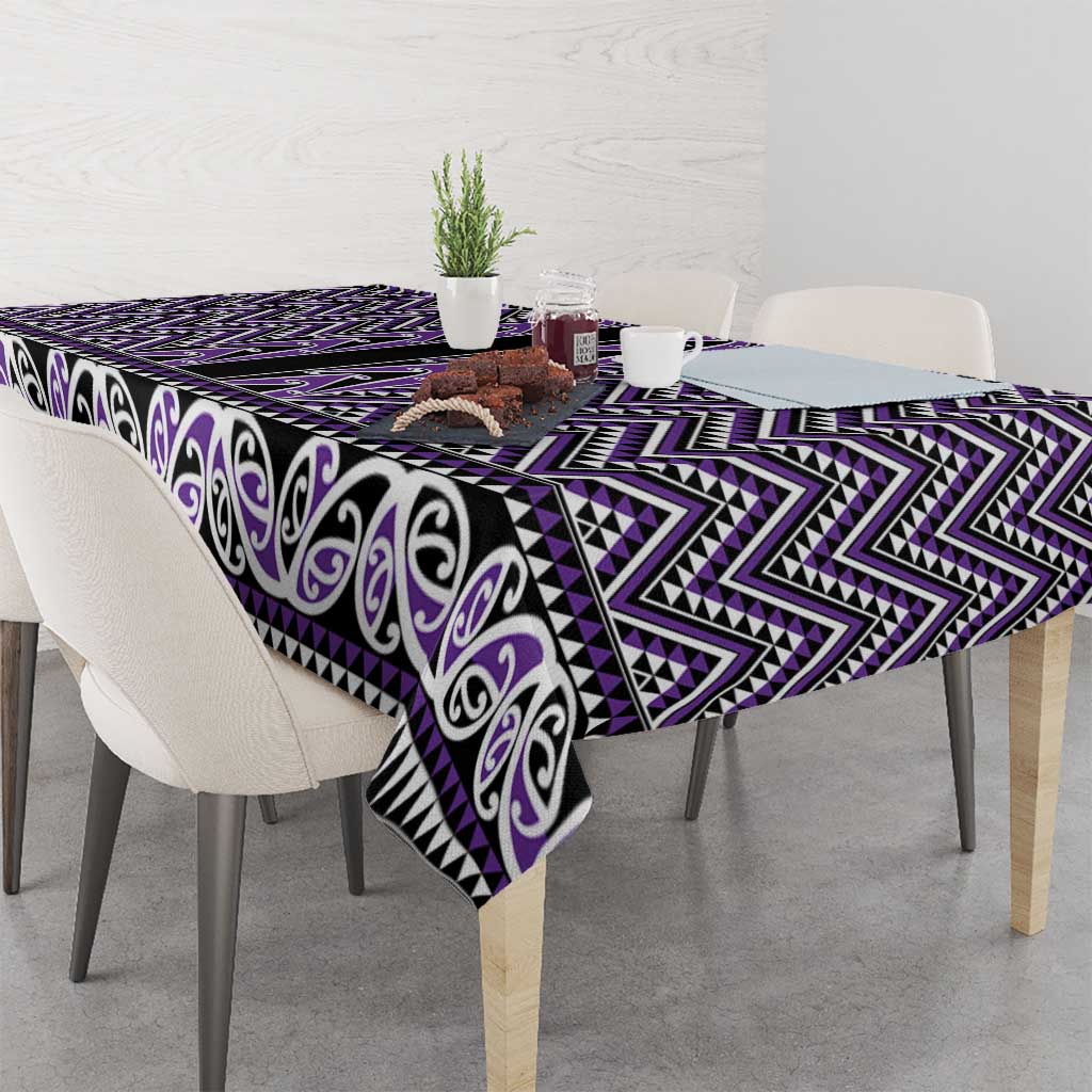 New Zealand Maori Niho Taniwha Tablecloth Waiporopo Mangopare and Puhoro Pattern