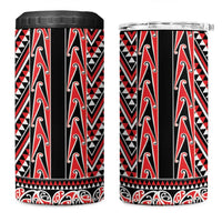 New Zealand Maori Niho Taniwha 4 in 1 Can Cooler Tumbler Whero Mangopare and Puhoro Pattern