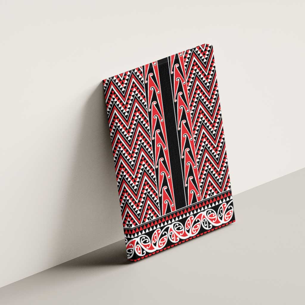 New Zealand Maori Niho Taniwha Canvas Wall Art Whero Mangopare and Puhoro Pattern