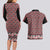 New Zealand Maori Niho Taniwha Couples Matching Long Sleeve Bodycon Dress and Hawaiian Shirt Whero Mangopare and Puhoro Pattern