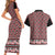 New Zealand Maori Niho Taniwha Couples Matching Short Sleeve Bodycon Dress and Hawaiian Shirt Whero Mangopare and Puhoro Pattern