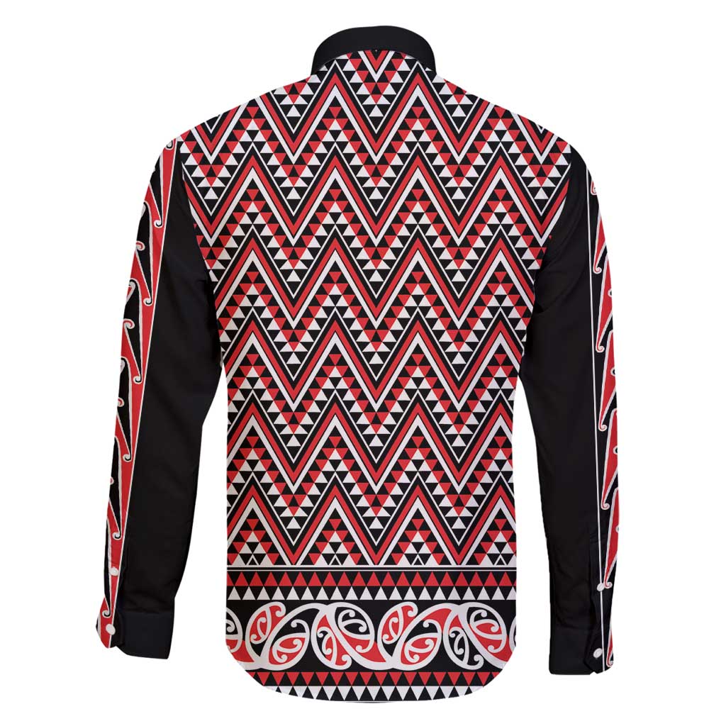New Zealand Maori Niho Taniwha Family Matching Tank Maxi Dress and Hawaiian Shirt Whero Mangopare and Puhoro Pattern