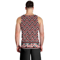 New Zealand Maori Niho Taniwha Men Tank Top Whero Mangopare and Puhoro Pattern LT9 - Polynesian Pride