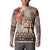 Vintage Bula Fiji Personalised Button Sweatshirt Beige Hibiscus Tapa Pattern