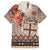Vintage Bula Fiji Personalised Hawaiian Shirt Beige Hibiscus Tapa Pattern