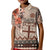 Vintage Bula Fiji Personalised Kid Polo Shirt Beige Hibiscus Tapa Pattern