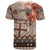 Vintage Bula Fiji Personalised T Shirt Beige Hibiscus Tapa Pattern