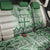 Vintage Bula Fiji Personalised Back Car Seat Cover Green Hibiscus Tapa Pattern