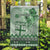 Vintage Bula Fiji Personalised Garden Flag Green Hibiscus Tapa Pattern