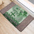 Vintage Bula Fiji Personalised Rubber Doormat Green Hibiscus Tapa Pattern