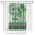 Vintage Bula Fiji Personalised Shower Curtain Green Hibiscus Tapa Pattern