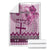 Vintage Bula Fiji Personalised Blanket Pink Hibiscus Tapa Pattern