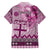 Vintage Bula Fiji Personalised Family Matching Puletasi and Hawaiian Shirt Pink Hibiscus Tapa Pattern