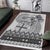 Vintage Bula Fiji Personalised Area Rug Beige Hibiscus Tapa Pattern