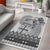 Vintage Bula Fiji Personalised Area Rug Beige Hibiscus Tapa Pattern