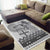 Vintage Bula Fiji Personalised Area Rug Beige Hibiscus Tapa Pattern
