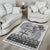 Vintage Bula Fiji Personalised Area Rug Beige Hibiscus Tapa Pattern