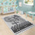 Vintage Bula Fiji Personalised Area Rug Beige Hibiscus Tapa Pattern