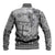 Vintage Bula Fiji Personalised Baseball Jacket Beige Hibiscus Tapa Pattern