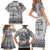 Vintage Bula Fiji Personalised Family Matching Short Sleeve Bodycon Dress and Hawaiian Shirt Beige Hibiscus Tapa Pattern