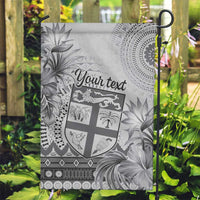 Vintage Bula Fiji Personalised Garden Flag Beige Hibiscus Tapa Pattern LT9
