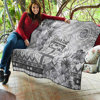 Vintage Bula Fiji Personalised Quilt Beige Hibiscus Tapa Pattern LT9