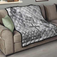 Vintage Bula Fiji Personalised Quilt Beige Hibiscus Tapa Pattern LT9