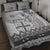 Vintage Bula Fiji Personalised Quilt Bed Set Beige Hibiscus Tapa Pattern