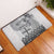 Vintage Bula Fiji Personalised Rubber Doormat Beige Hibiscus Tapa Pattern