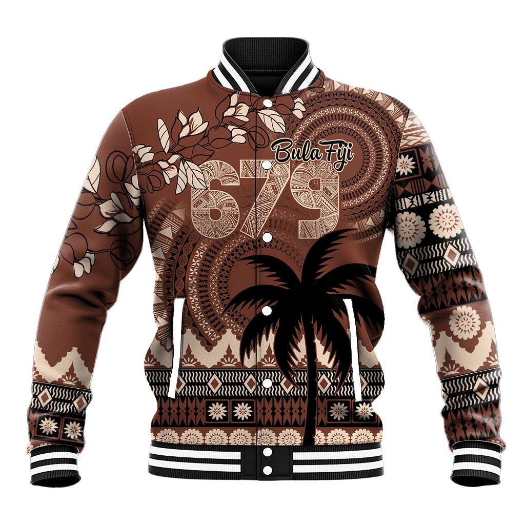 Personalised Bula Fiji 679 Baseball Jacket Fijian Tagimoucia Masi Tapa Art