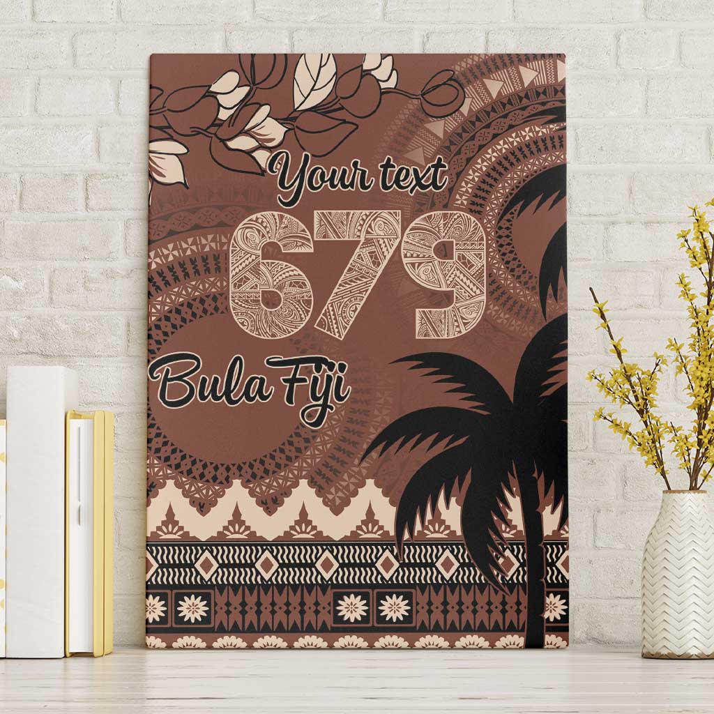 Personalised Bula Fiji 679 Canvas Wall Art Fijian Tagimoucia Masi Tapa Art