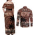 Personalised Bula Fiji 679 Couples Matching Off Shoulder Maxi Dress and Long Sleeve Button Shirt Fijian Tagimoucia Masi Tapa Art