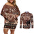 Personalised Bula Fiji 679 Couples Matching Off Shoulder Short Dress and Long Sleeve Button Shirt Fijian Tagimoucia Masi Tapa Art