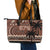 Personalised Bula Fiji 679 Leather Tote Bag Fijian Tagimoucia Masi Tapa Art